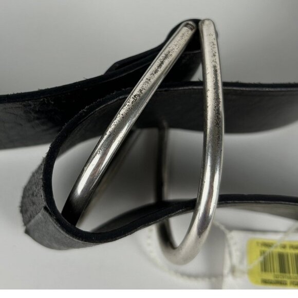 Lauren Ralph Lauren Brown Double D Ring Distressed Wide Leather Belt Womens L main image 5
